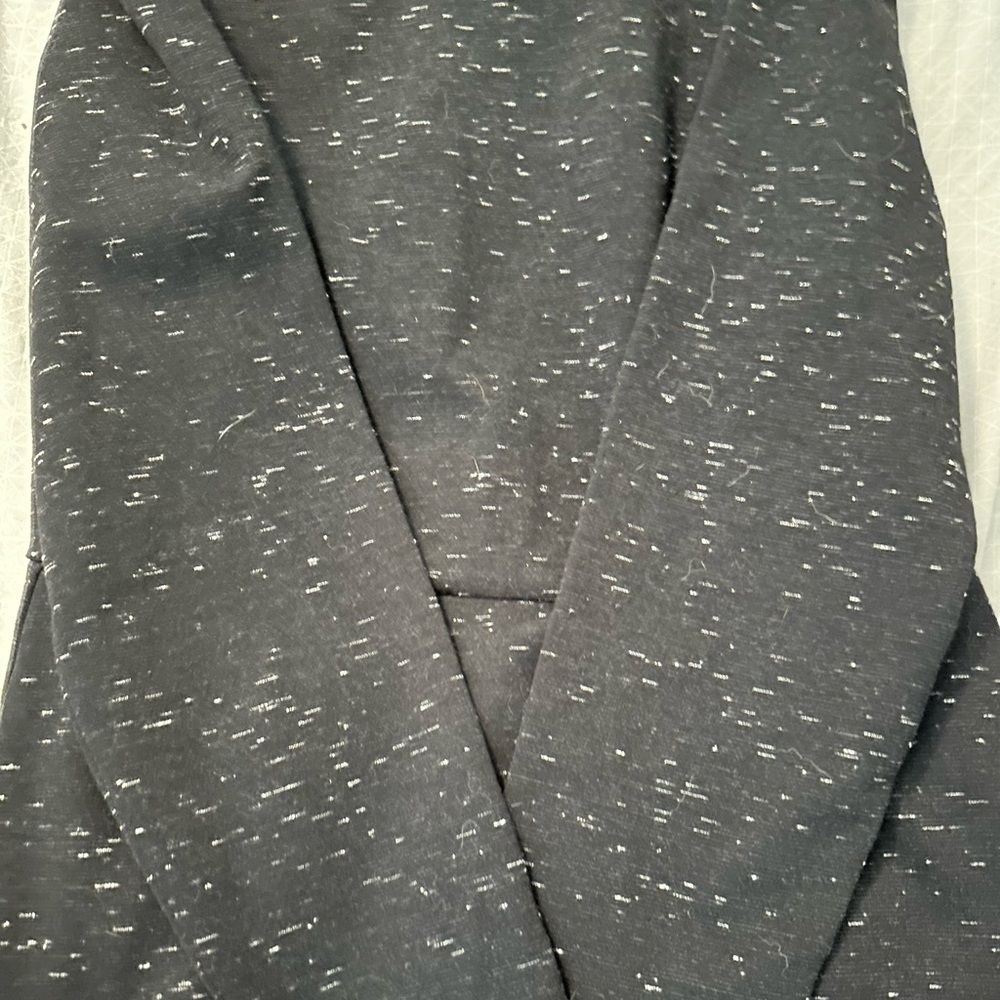 Madewell Long Sleeve Thick Fleece Dress Dark Navy/Blackish with white designs